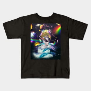 Space Shark Eating Taco Kids T-Shirt